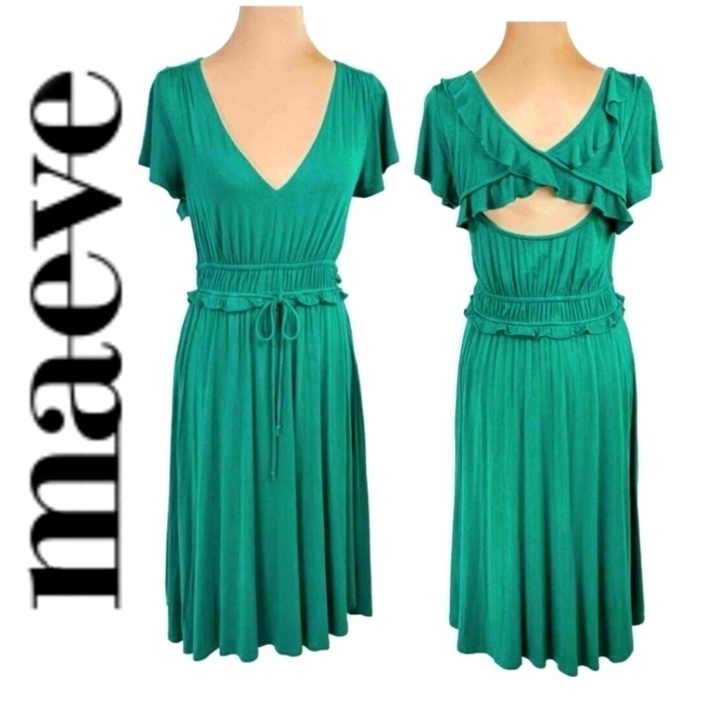 Maeve Orna  cut out ruffle dress